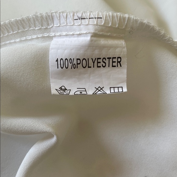 White Maxi Dress with lace, smocked, flutter sleeve pockets - Picture 13 of 16